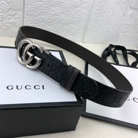 cintura nera gucci falsa|gucci buckle width.